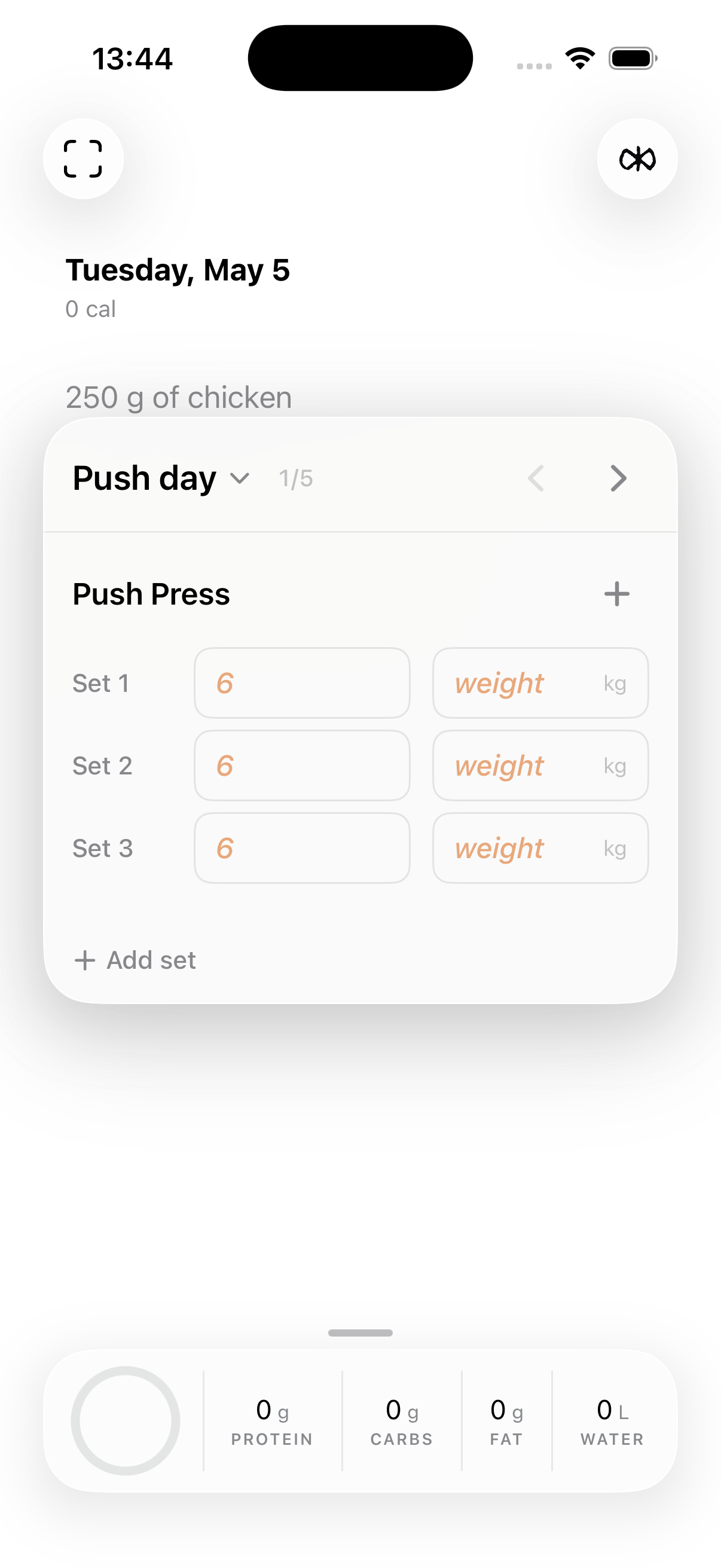 assa active workout with bench press sets